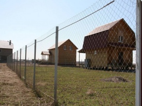 Забор из сетки рабицы в натяг с протяжкой арматуры 150 метров фото в Обухово