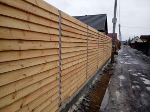 Деревянный забор елочка 150 метров фото в Обухово